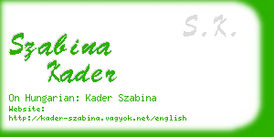 szabina kader business card